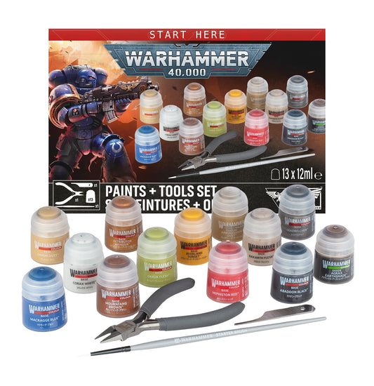 Warhammer 40,000: Start Here - Paint + Tools Set 60-12